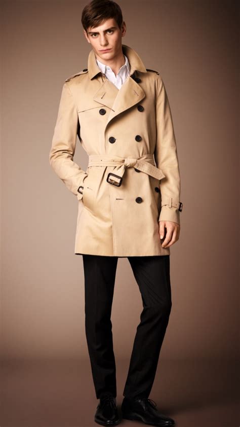 trench burberry occasion homme|Burberry kensington trench coat men's.